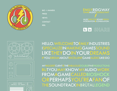 EmilyRidgway game audio consultant Industries Website