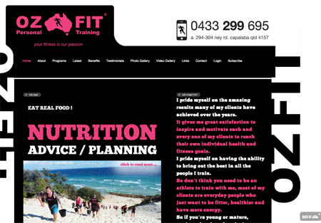 Ozfit Personal Training Website